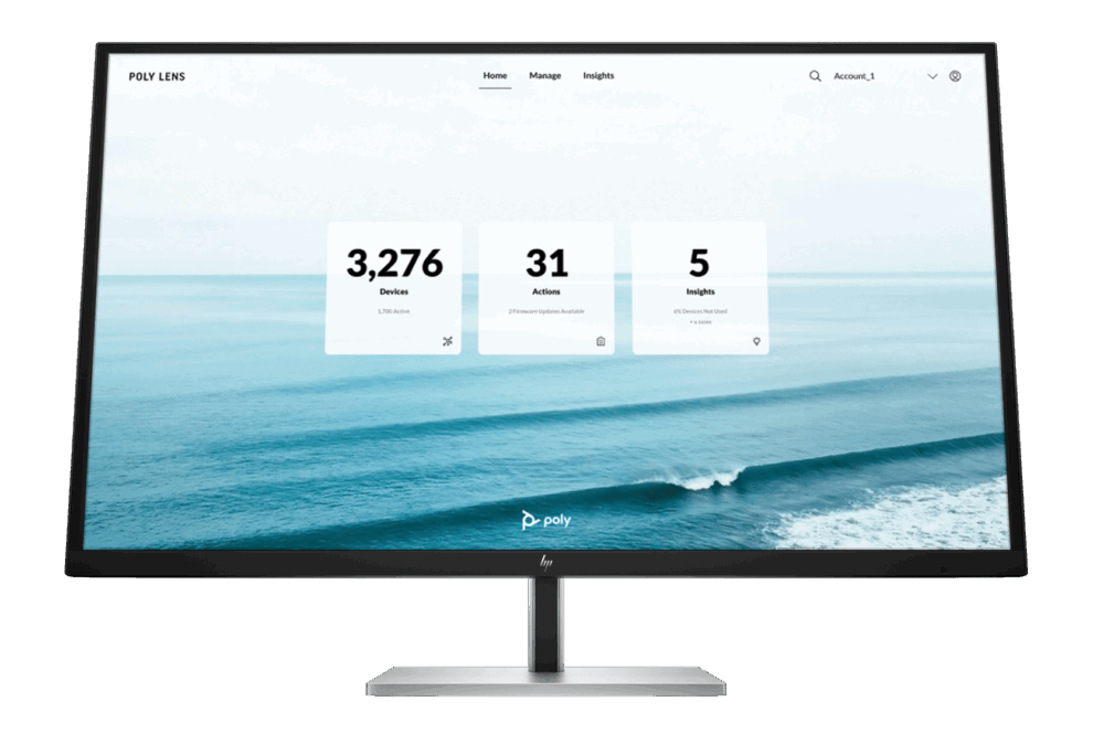 Màn hình hiển thị giao diện Poly Lens